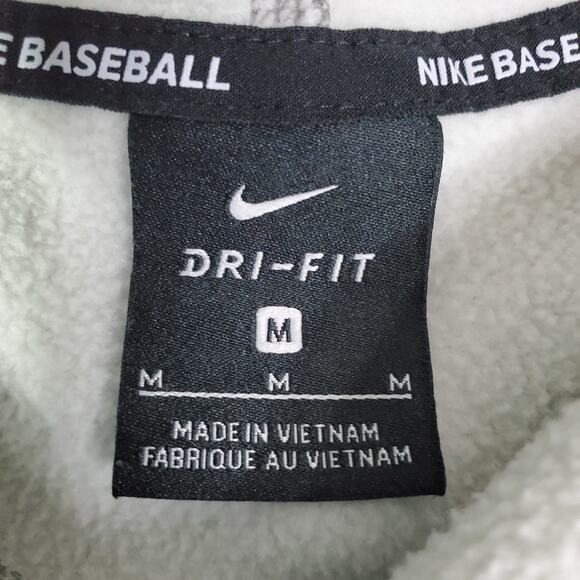 Nike Baseball hoodie Sweatshirt Mens Medium Fleece DRI-FIT Graphic Logo Gray - Picture 5 of 10